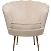 Image de Fauteuil en velours Floria - 70 x 73 x 76 cm - Beige