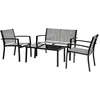 Image de Salon de jardin HABITAT ET JARDIN metal gris 2 pieces 59 x 59 x 59 4 personnes
