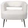 Image de Fauteuil en tissu bouclette iris - Blanc