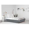 Image de Lit coffre ava habitat et jardin 203 x 97 x 31.3 cm en pvc sommier a lattes de couleur gris