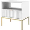 Image de Table de chevet en bois "Tunis" - Blanche
