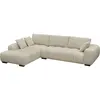 Image de Canape angle fixe HABITAT ET JARDIN 3 places en tissu beige 207 x 307 x 82 cm