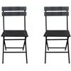 Image de Lot de 2 chaises de jardin pliable en plastique "Tenerife" - Gris anthracite