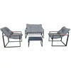 Image de Ensembles canapes. fauteuils et tables de jardin HABITAT ET JARDIN metal gris 4 pieces 70 x 114 x 67 4 personnes
