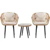 Image de Salon de jardin rotin "Vela" - 2 places - Marron