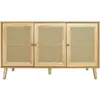 Image de Buffet style cannage "Neuille" - 120 x 40 x 71.5 cm - Beige