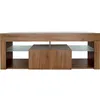 Image de Meuble TV design bois "Hugo" - 140 x 40 x 50 cm - Marron