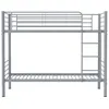 Image de Lit superpose habitat et jardin 200 x 97.5 x 165 cm en metal de couleur gris