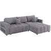 Image de Canape angle fixe PALOZI SOFA 3 places en tissu gris 178 x 264 x 87 cm