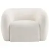 Image de Fauteuil tissu bouclette "Washington" - Blanc