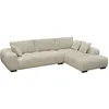 Image de Canapé d'angle Monceau" tissu bubble - 3 places - Beige