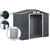 Image de Abri de jardin métal - "Vegas" - 5.29 m² avec gouttière et récupérateur d'eau - Gris