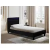 Image de Lit marie habitat et jardin 90 x 190 cm en bois cadre a lattes de couleur noir