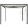 Image de Pergola bioclimatique "Windsor" - 3 x 4 m - Taupe