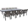 Image de Salon de jardin repas extensible "Lagos" - 200/320 x 105 x 76 cm - Taupe - 10 places
