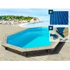Image de Piscine bois " Brazilia 145 " 5.86 x 3.86 x 1.44 m - Bâche à bulles 180 µ - Bâche hiver 280 g/m²