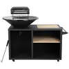 Image de Barbecue plancha brasero avec four à pizza "Maréchal" - Ø 81 cm - Noir