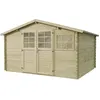 Image de Abri de jardin en bois traité autoclave "Belmont" - 12.53 m² - 34 mm