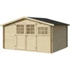 Image de Abri de jardin en bois "Clairval" - 416 x 301 x 218 cm - 12.53 m² - 28 mm