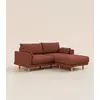 Image de Canapé d'angle 4 places - Tissu Terracotta - Design et confortable - Fabriqué en France - Tediber