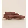 Image de Canapé d'angle 4 places - Tissu Terracotta - Design et confortable - Fabriqué en France - Tediber