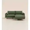 Image de Canapé d'angle 4 places - Tissu Vert Kaki - Design et confortable - Fabriqué en France - Tediber