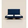 Image de Lit tapissier 200x200 cm Plus - Bleu - Bibloc -  Avec tête de lit - Bois responsable - Qualité hôtelière - Fait en France et en Belgique - Tediber
