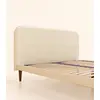 Image de Lit Scandi 180x200 cm - Beige Bouclé - Bois nordique et acier recyclable - Style scandinave - Design intemporel et confortable - Robuste - Tediber
