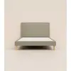 Image de Lit tapissier 200x200 cm - Gris Anthracite - Bibloc -  Avec tête de lit - Bois responsable - Qualité hôtelière - Fabrication Locale - Tediber