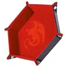 Image de Piste de dés Ludistri Red Dragon Cuir et velours 19 x 19 cm