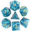 Image de Lot de 7 dés - Bleu nacré et Or - Epic Forge