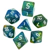 Image de Lot de 7 dés - Vert et Bleu Paillettes - Epic Forge