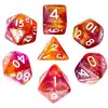 Image de Lot de 7 dés - Violet et Orange paillettes - Epic Forge