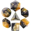 Image de Lot de 7 dés - Noir et Jaune mélange de couleurs - Epic Forge