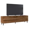 Image de Meuble TV 80 Pouces 4 Portes 4 Niches Châtaignier L 183 H 49 P 38 cm - L 183 x l 38 x H 49 cm