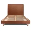 Image de Lit 180x200cm avec tête de lit tapissier bouclette et sommier kit Terracotta - Hauteur totale : 29cm