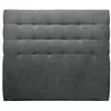 Image de Tete de lit Capitonnée Tissu Gris anthracite L 200 cm - Ep 10 cm rembourré