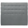 Image de Tete de lit Capitonnée Tissu Gris anthracite L 140 cm - Ep 10 cm rembourré