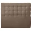 Image de Tete de lit Capitonnée Velours Taupe L 160 cm - Ep 10 cm rembourré