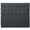 Image de Tete de lit Capitonnée Velours Gris anthracite L 160 cm - Ep 10 cm rembourré