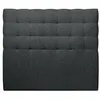 Image de Tete de lit Capitonnée Bouclette Noir L 200 cm - Ep 10 cm rembourré