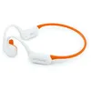 Image de Casque de sport sans fil à conduction osseuse Muse M-238 BCW avec lecteur MP3 Blanc et Orange