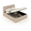 Image de Lit nuage coffre 140x190cm velours beige BALTIMORE CONCEPT USINE