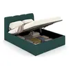 Image de Lit nuage coffre 140x190cm velours vert BALTIMORE CONCEPT USINE