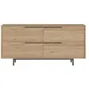 Image de Buffet 4 portes finition bois et métal noir 160x75cm ABEY CONCEPT USINE