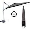Image de Parasol deporte toile en polyester rectangle concept usine 400 x 300 mat en aluminium housse