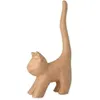 Image de Chat naif avec longue queue en papier maché 30 cm