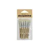 Image de Lot de 5 petits pinceaux plats en soie de porc Décopatch