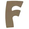 Image de Lettre majuscule F en bois MDF à décorer - 8 cm