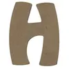 Image de Lettre majuscule H en bois MDF à décorer - 8 cm